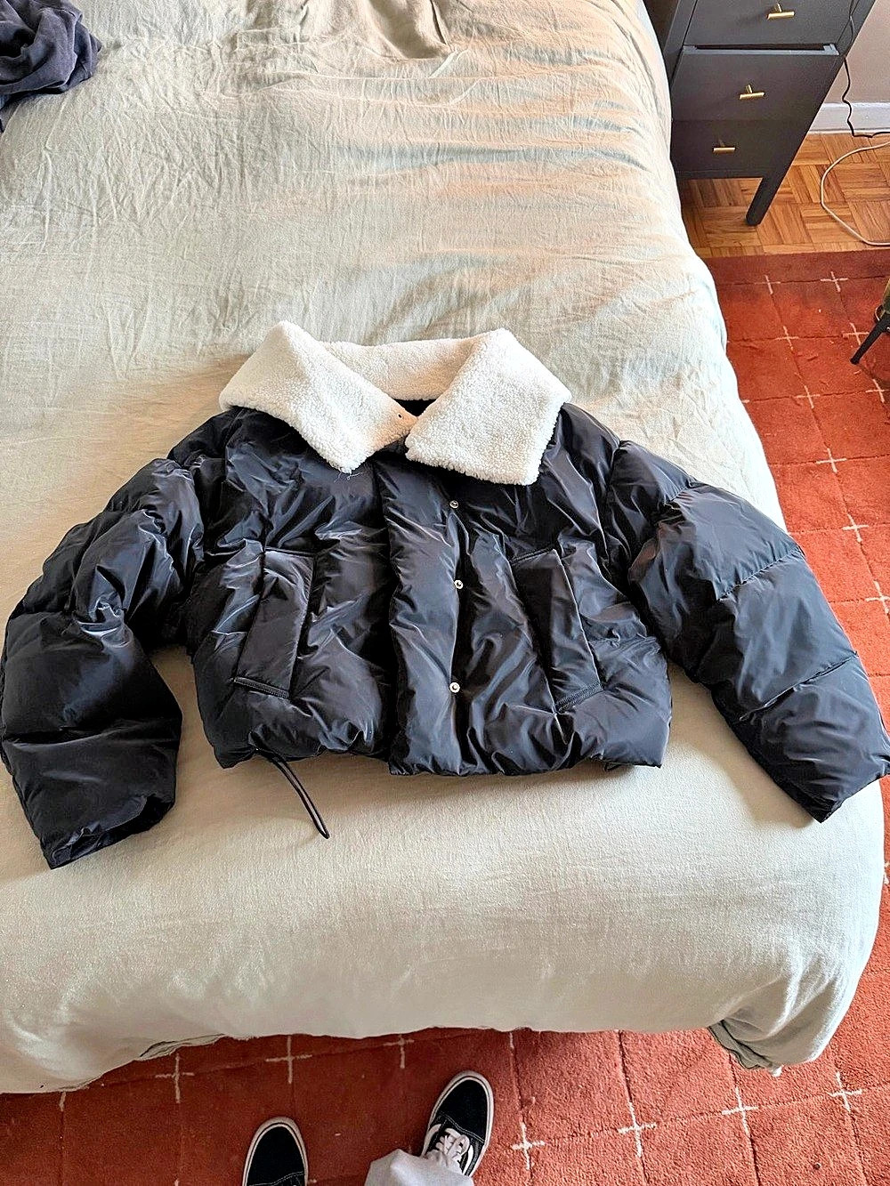 IRO Sorena Jacket Black & White Puffer Size 36